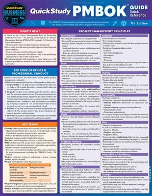 QuickStudy PMBOK Quick Reference Guide by BarCharts, Inc.