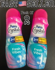 2-Pack Purex Crystals 2in1 in-Wash Fragrance and Scent Booster, Fresh Vibes 21oz