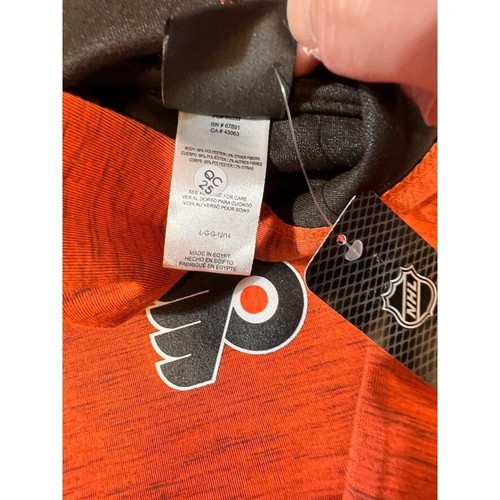 Philadelphia Flyers Hoodie Youth Large 12/14 Orange NHL - Picture 9 of 11