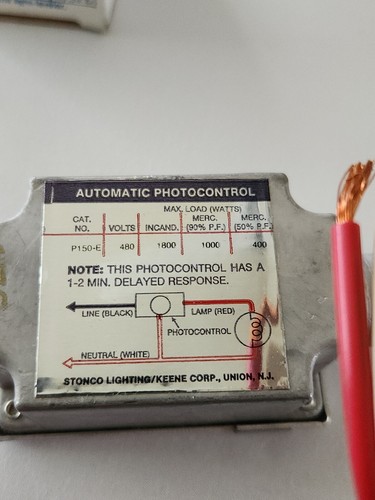 Stonco Lighting Photocontrol 480v P150-E NOS - Picture 2 of 3