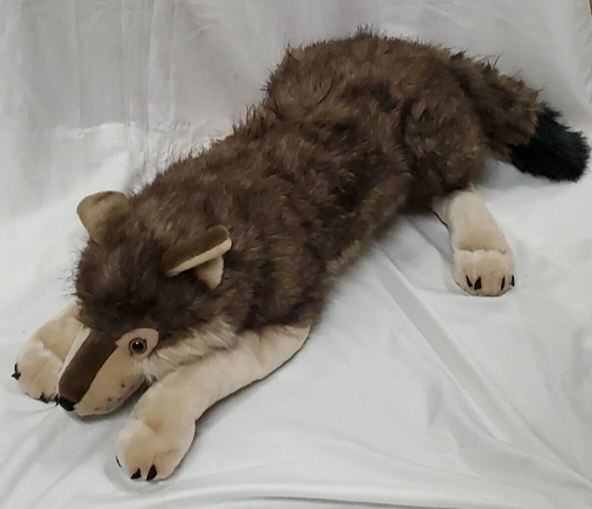 Jumbo wolf hotsell stuffed animal