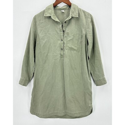 Old Navy Shirt Dress Womens Pullover Long Sleeve Pocket Tencel Olive Green SP | eBay Old Navy Shirt Dress Womens Pullover Long Sleeve Pocket Tencel Olive Green SP | eBay