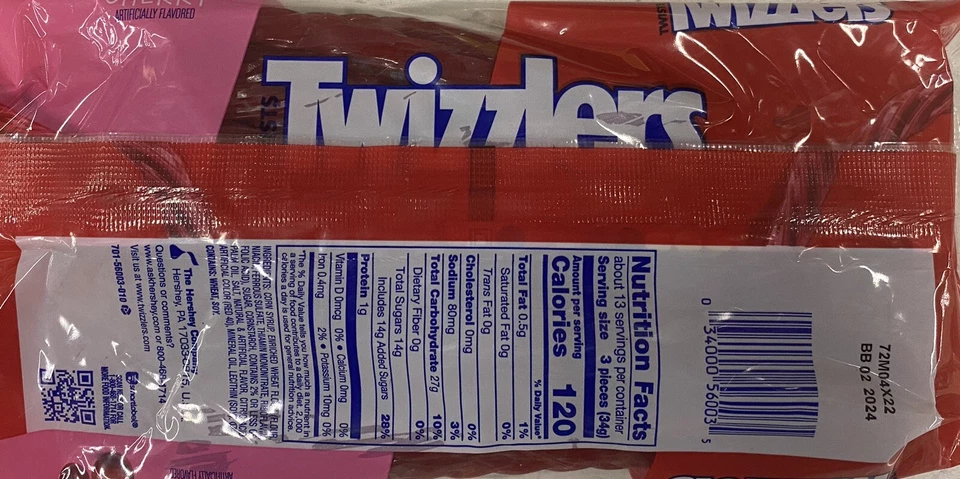 10x TWIZZLERS Twists CHERRY Licorice 16 oz Bag 1 LB - 10 PACK - Image 3 of 3