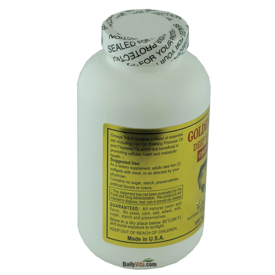 3 x Gold Vitamin Golden Alaska Deep Sea Fish Oil Omega 3-6-9 300 Softgels - Image 3 of 4