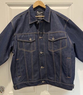Karl Kani Rigid Denim NWOT Trucker Jacket Hip Hop VTG XL 90 s Dead stock Y2K