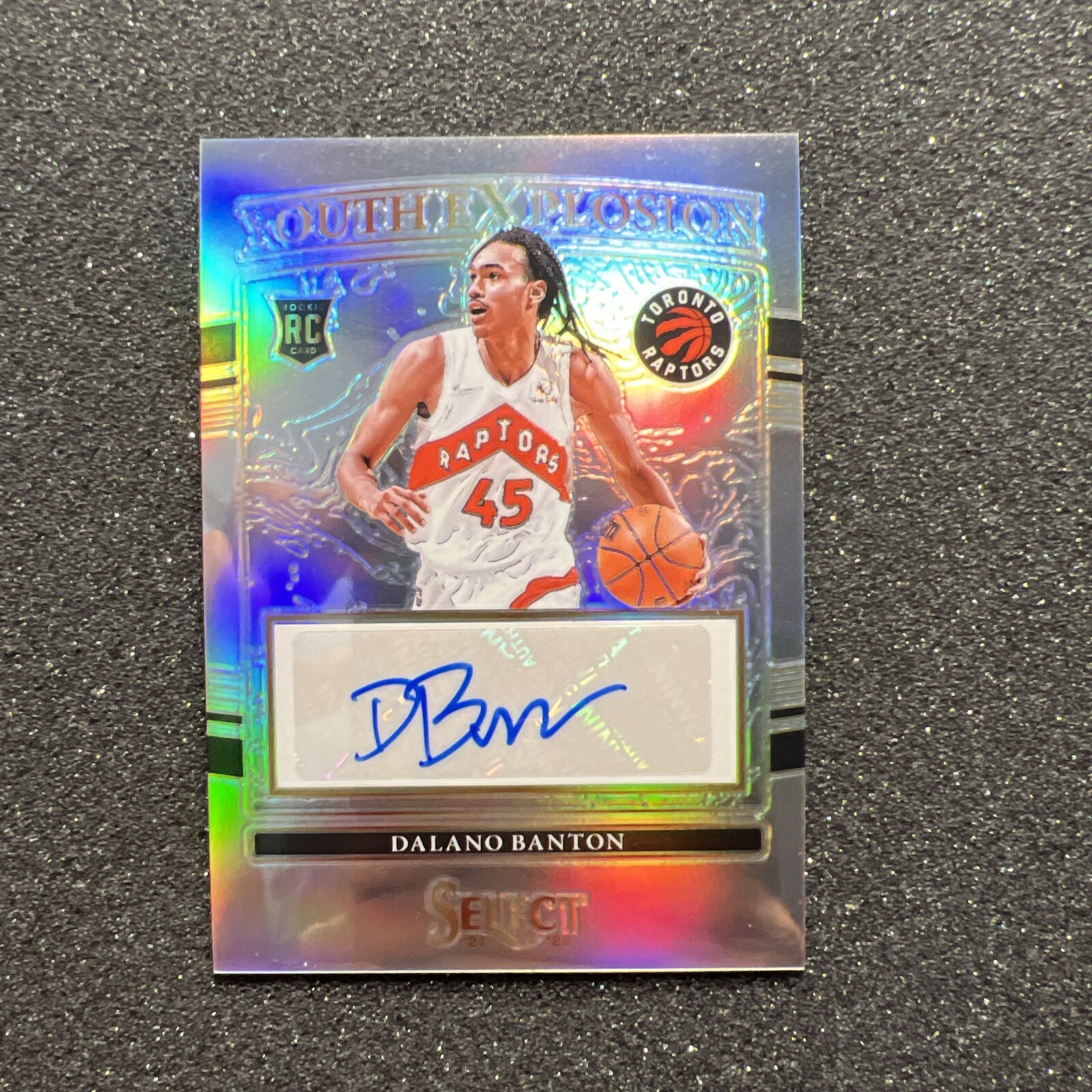 2021-22 Select DALANO BANTON #YE-DBM Youth Explosion RC AUTO - SILVER HOLO PRIZM