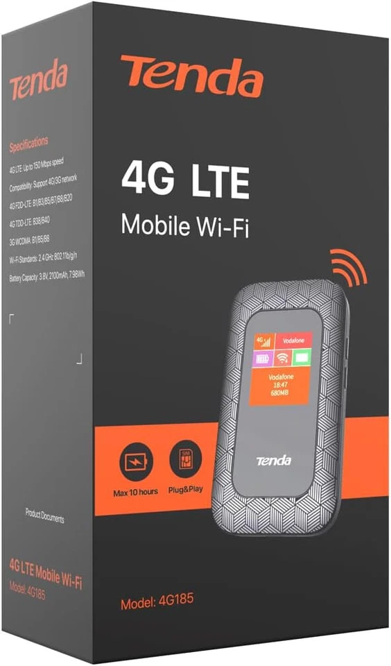 Tenda Tragbar Hotspot 4G / LTE Wifi 150MBPS 4G185 V3.0 - Bild 2 von 4