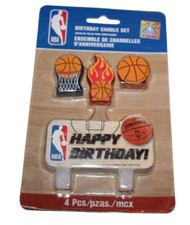 Amscan NBA Basketball Themed Birthday Candle Set - 4 Pcs