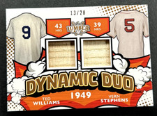 2024 Leaf Lumber - Ted Williams & Vern Stephens #DD-17 Red Sox - Dual Relic /20