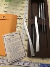 6 Vintage Carvel Hall stainless steel steak knives with display box MADE IN USA