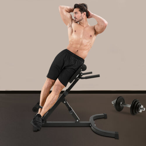 Home Fitness Workout Roman Chair Hyperextension Back Extension Bench Adjustable