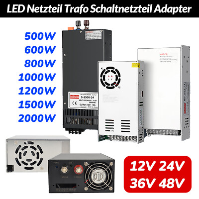 DC 12V 24V 36V LED Netzteil Trafo Schaltnetzteil Adapter Power Supply LED Strip