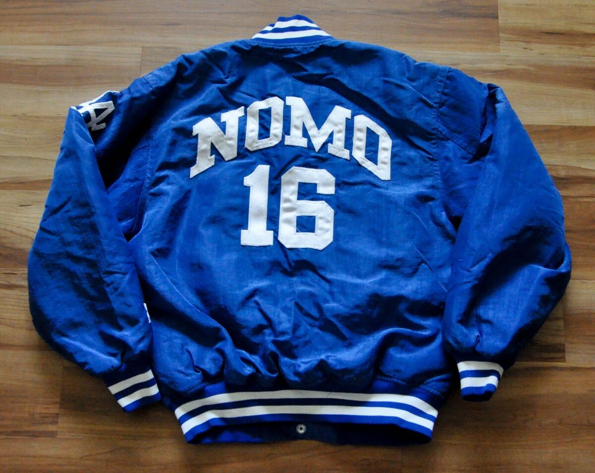 Hideo Nomo #16 Los Angeles Dodgers Starter Jacket Blue Hideo Nomo #16 Los Angeles Dodgers Starter Jacket Blue