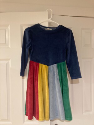 Mini Boden Multicolor Velour Dress 11-12Y