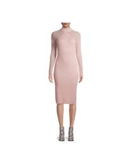 New No Boundaries Illusion Mesh Sweater Dress Rose Pink M