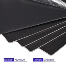 5 Lamine Di Alluminio Anodizzato Nero 200x200x0.5 Mm - Per Fai Da Te E Decorazione - Foto 4