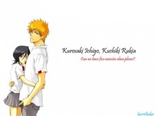 Anime kuchiki rukia kurosaki ichigo wallpaper Stitched Gaming Mat Desk