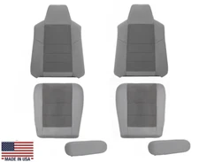 Gray Cloth Fabric Seat Covers For 2002 2003 2004 2005 Ford Excursion XLT XLS