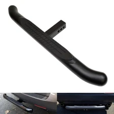Black 36" Trailer Tow Hitch Step Bar Rear Bumper Guard For 2" Receiver SUV Truck