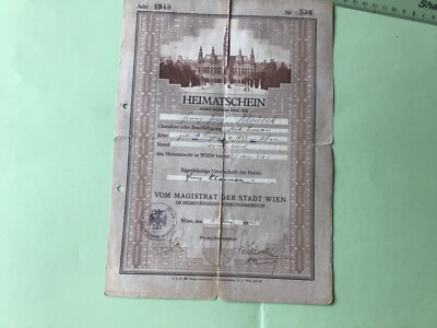 Deutsch Wien 1945 Urkunde Dokument Seite A8403