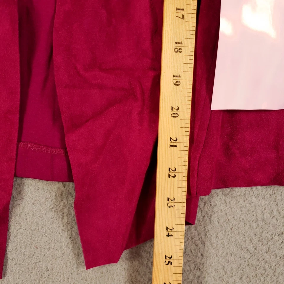 New Womens Jacket 12 Purple Flowy Waterfall Collared Open Front Blazer NWT - Image 4 of 4