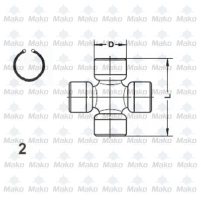 Spicer 5-1350X Driveshaft Universal Joint & 3-28-257 Tube Spicer 5-1350X Driveshaft Universal Joint & 3-28-257 Tube