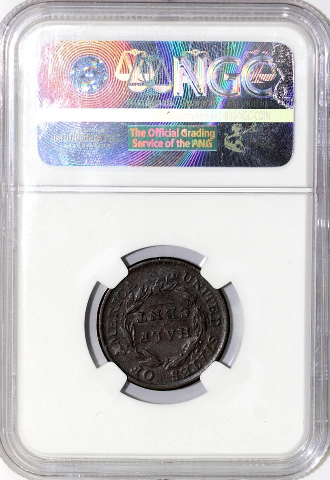 1810 1/2c C-1 Classic Head Half Cent NGC VF 30 - Image 4 of 4