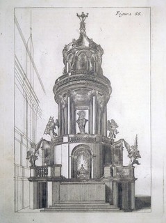 Etching Holy Sepulchre A. Pozzo/ G. C. Bodenehr 1711 S. Ignazio in Rome