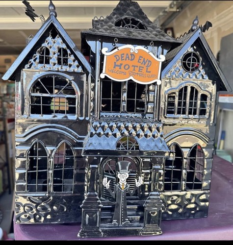 Rare Yankee Candle Boney Bunch Halloween Dead End Hotel 2014 Tea Light Holder