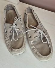 Sperry Top Sider Boat Shoes Womens 7M Tan Leather STS93999 Nautical Summer