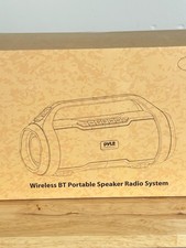 Pyle Bluetooth BoomBox Speaker System Travel Portable Stream FM Radio MP3 NEW