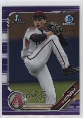 2019 Bowman Draft Chrome Purple Refractor 56/250 Tommy Henry #BDC-197 0q0m