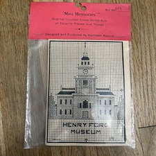 Mini Memories Henry Ford Museum #401 Counted Cross Stitch Kit NEW SEALED
