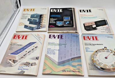 6 issues Byte Computer Magazines  1988  January - June