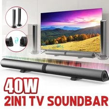Surround Bluetooth Sound Bar 4 Speaker System Wireless Subwoofer TV Home Theater