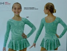 Mondor 2769 Velvet Skating Dress - Icy Mint