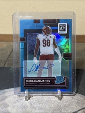 2022 Donruss Optic Phidarian Mathis Aqua Prizm Rated Rookie Auto RC 97/99 #268