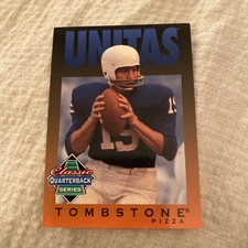 1995 Tombstone Pizza Johnny Unitas Card