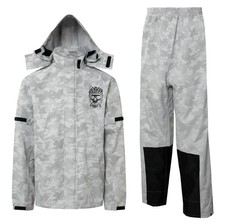 Rokker TRC Camo Reflective Rain Set Light Grey Camouflage Gr. L Regenkombi
