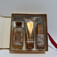 Bath  Body Works WARM VANILLA SUGAR 3 Piece Holiday Gift Set