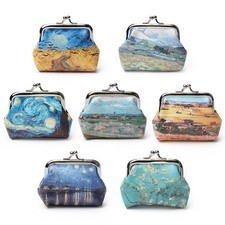 Van Gogh Coin Cash Card Purse for Handbags Clutchs Bag with Beutiful Paintings