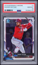 SHOHEI OHTANI 2018 BOWMAN CHROME ROOKIE RC #1 PSA 10 GEM MINT DODGERS #153560778