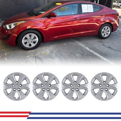 15'' Set of 4 Silver Wheel Covers Hub Caps PP fit 2011-2016 Hyundai Elantra Sedan