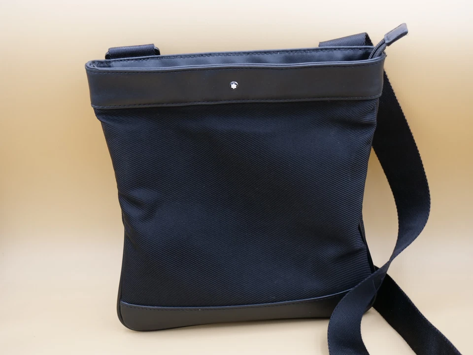 MONTBLANC Nightflight Medium Black Nylon Soft Leather Envelope 114640 - Image 2 of 4