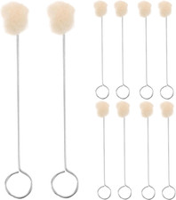 Wool Ball Brush with Metal Handle, 10pcs Multi-Functional Wool Daubers for Leath