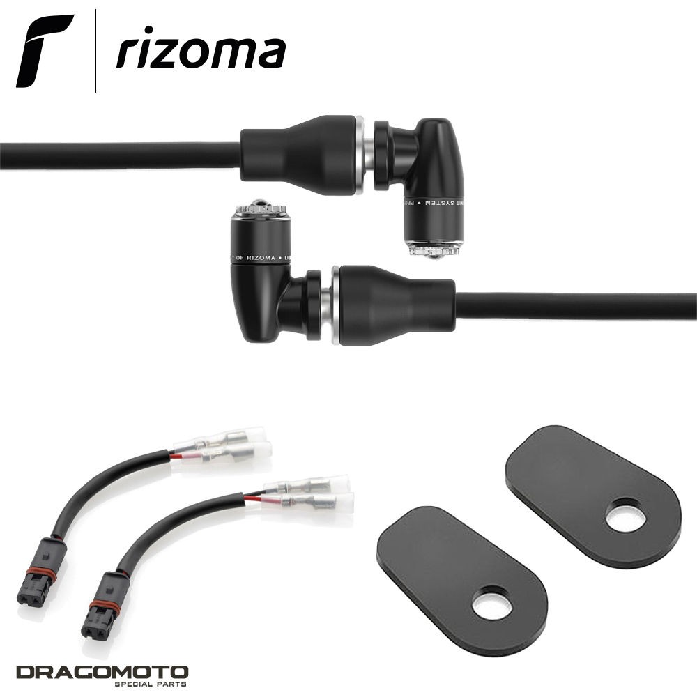 Clignotants Rizoma Light Unit pour BMW R12 NineT noir en aluminium usiné