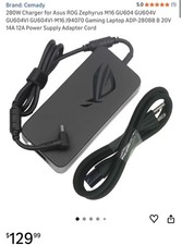 Genuine ASUS ROG 280W Charger 20V 14A ADP-280BB B AC Adapter OEM Power