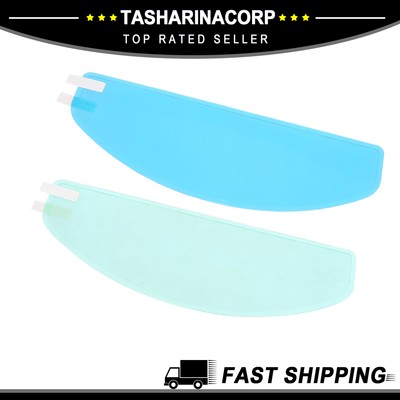 2 Pcs 9.65'' x 3.46'' Rain Proof Anti Fog Film for Motorcycle Helmet Universal New