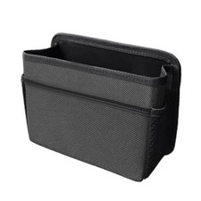 Car Trash Can, Foldable Waterproof Leather Trash Bin Garbage Organizer, Black