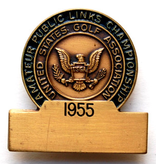 1955 U.S. Golf Association Amateur Public Links Championship Name Badge Clip